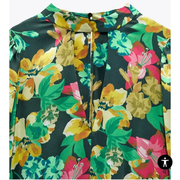 Zara Floral Print Dress NWT - Picture 4 of 5